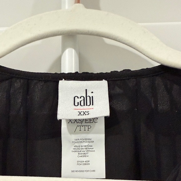 CAbi Sheer Black Ruffle Blouse - Picture 2 of 5